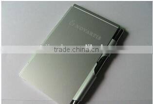 Card Holder With Note & Pen Promotional / Aluminum Note Book
