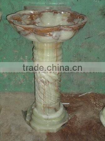 FACTORY PRODUCUNG ONYX PEDESTALS SINKS AND BASINS