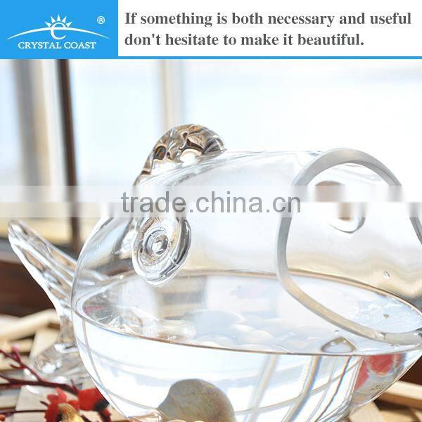 fish shape type bowl vase, glass fish vase