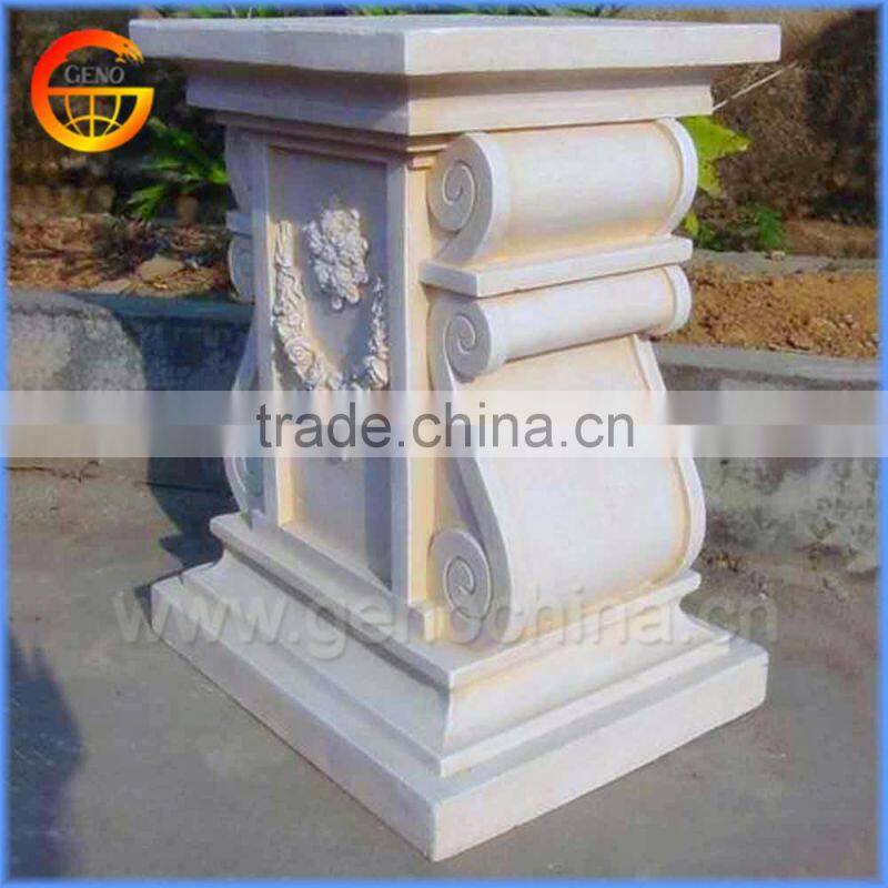 Fiberstone flower pot stand roman decorative pillar design
