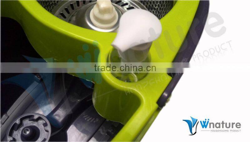 removable 360 magic spin mop with two wheels, mop with bucket walkable spin mop