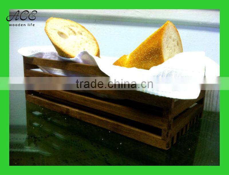 Black walnut bread basket/ wooden bread basket