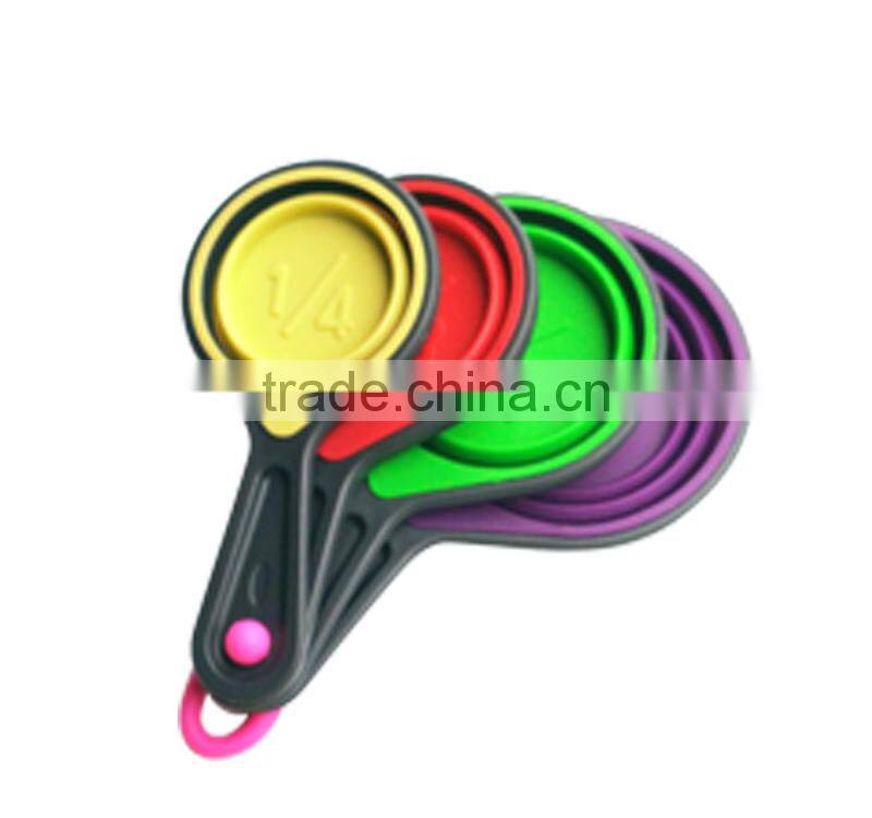 Promotion Factory price Collapsible Silicone homeware Measuring Cups