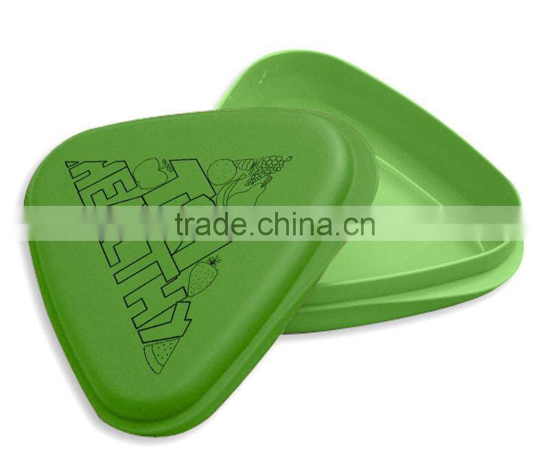 Pastic triangle bento lunch box