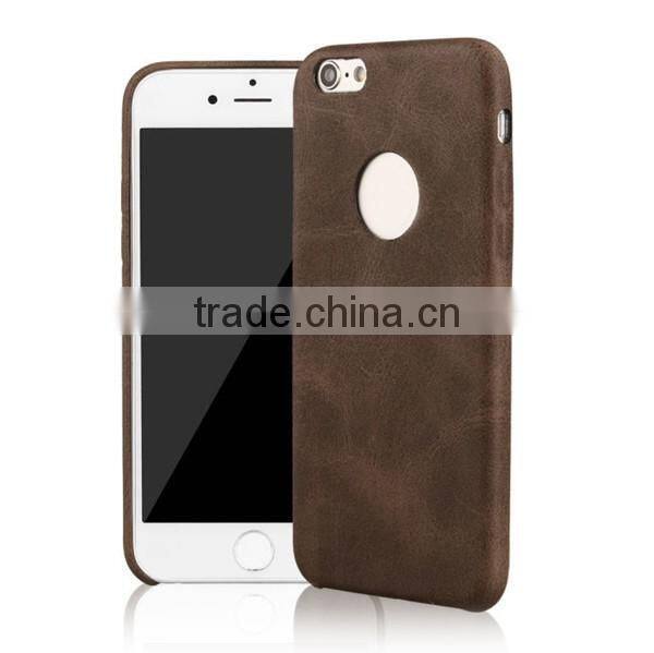 wholesale phone cases for iPhone 6, mobile phone leather case round logo hole phone shell for iPhone6