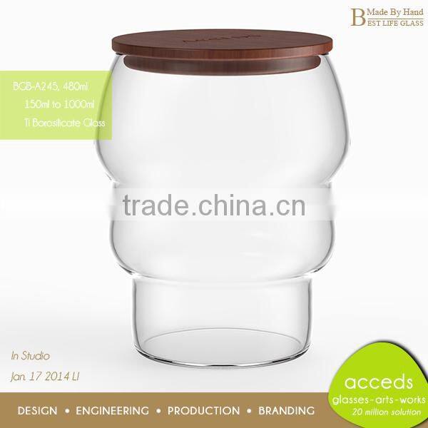 Handmade Shaped Unique Candy Glass Jar 750ml