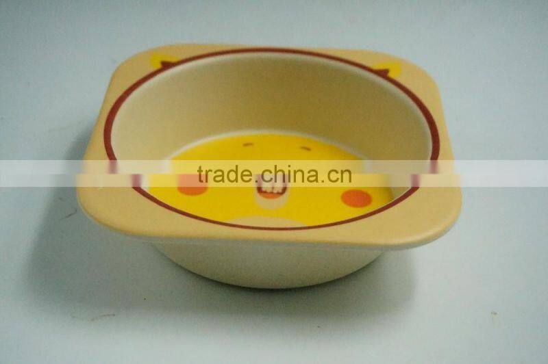 2016 hot selling biodegradable bamboo fibre kid's food bowl