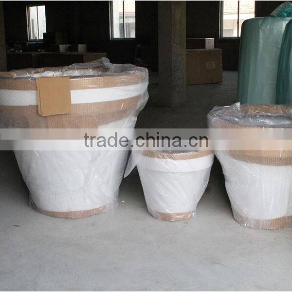 FO-306 Round Tapered Fiberglass Planter for Decoration
