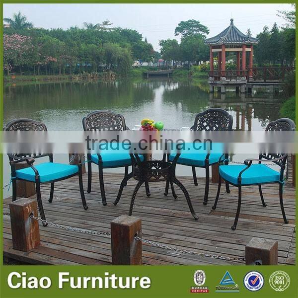 Cast aluminum extrusion furniture profile table and chairs