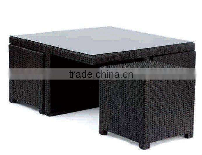 garden rattan furniture small table set square tube set kids