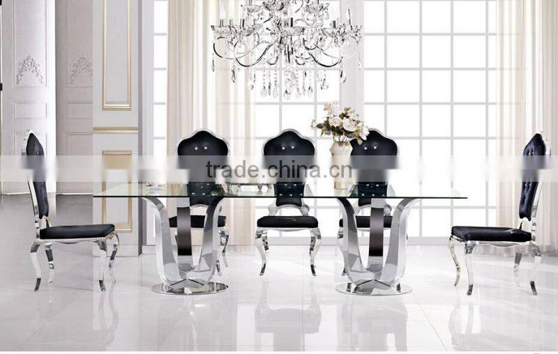2014 beautiful design modern metal dining table for 8 persons AH6120L