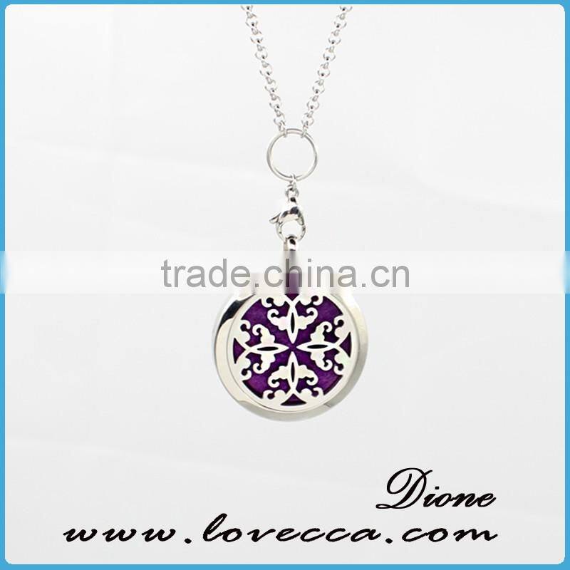Stainless steel essential oil diffuser perfume aromatherapy locket pendant nekclace