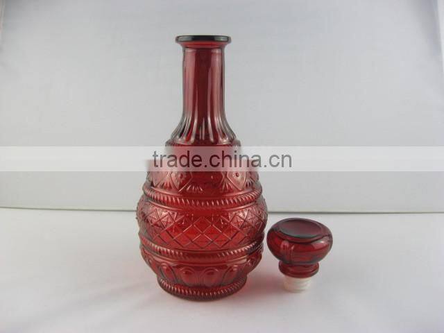 red color wine bottle glass bottles for sale