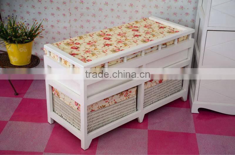 2015 wooden cabinet with wicker drawers