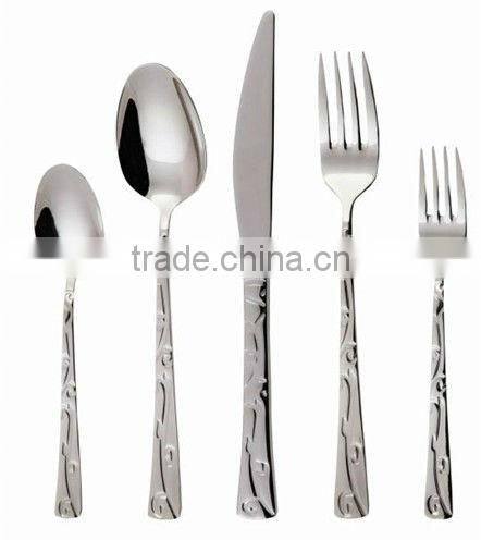 Stainless steel table knife sets with beautiful handle and golden color