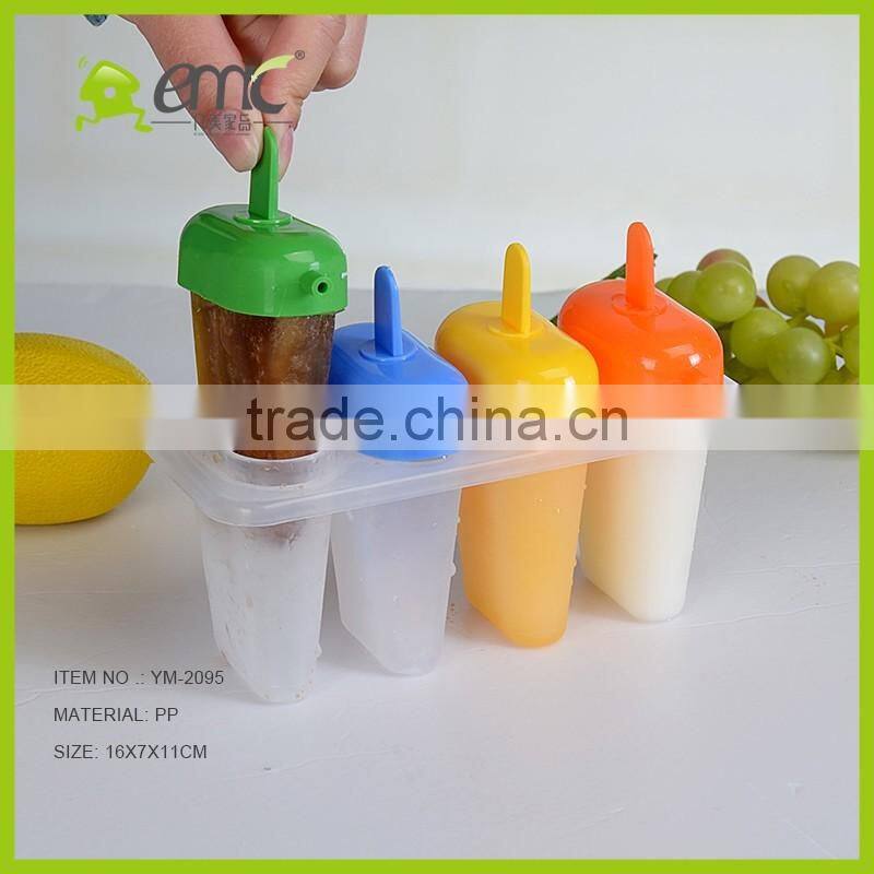 Wholesale Creative Homemade Custom Food Grade Plastic Ice Popsicle Mold, plastic ice cream molds