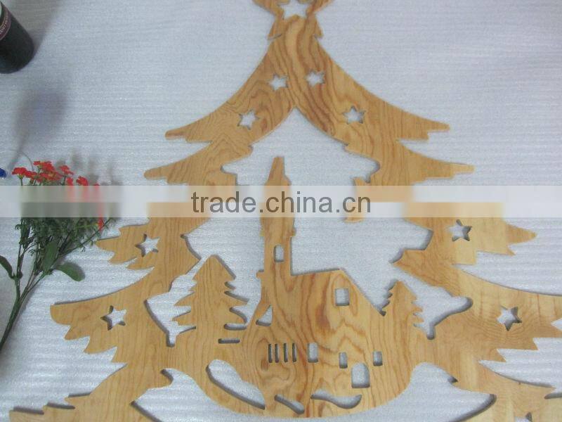 wooden tree Xmas decoration