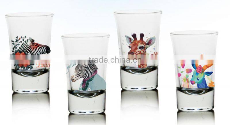 1.5oz 2oz 2.5oz 3oz animal woman gril color printing sheezer shot glass cup