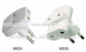 universal travel adapter male and female industrial plug socket 2 round electric pin plug convert to 2 flat