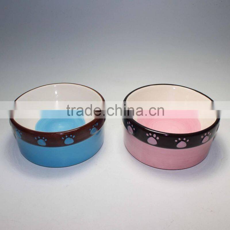Ceramic pet bowl for dog