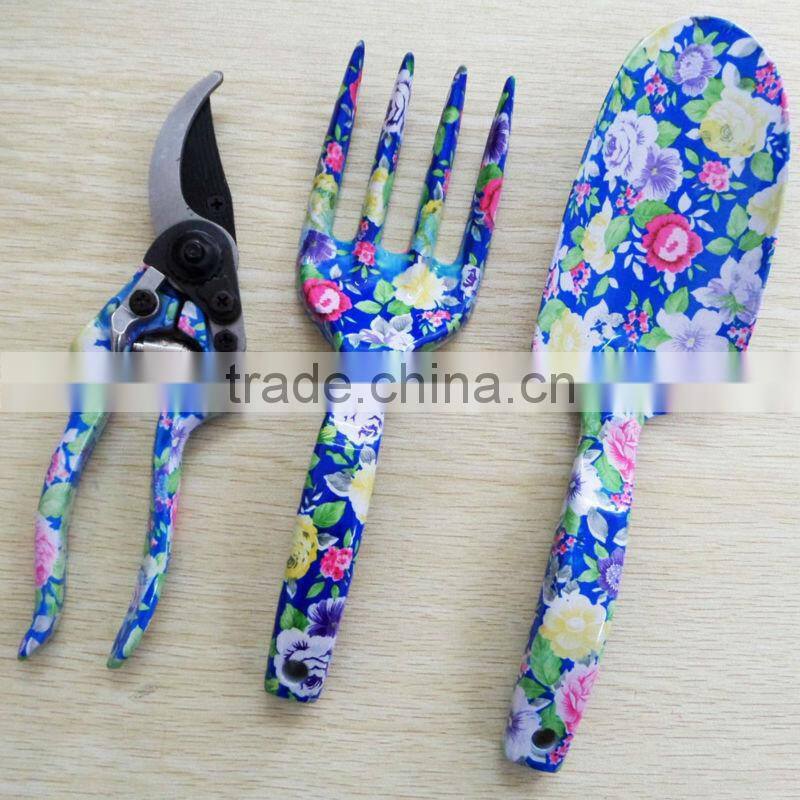 All metal decorative woman flower pruning scissors