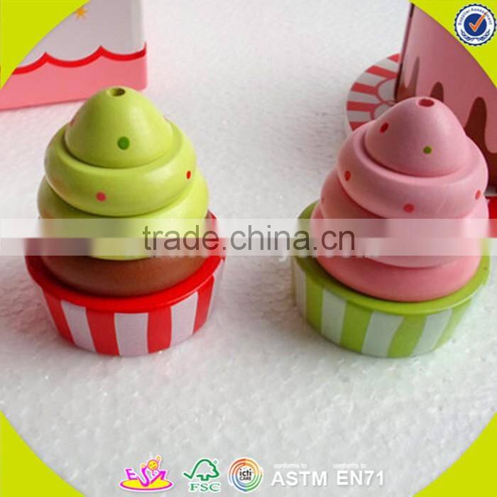 wholesale baby elegant wooden cake toy, popular kids wooden cake toy, lovely children wooden cake toy W10B100