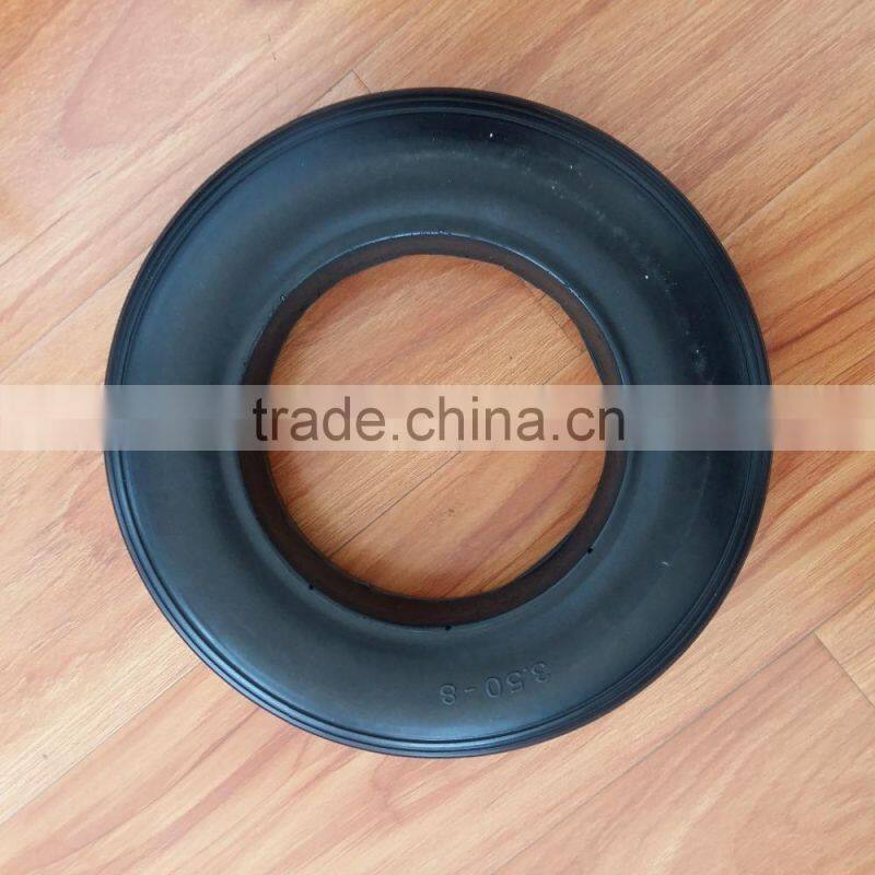 14inch 3.50-8 PU foam wheel with steel rim