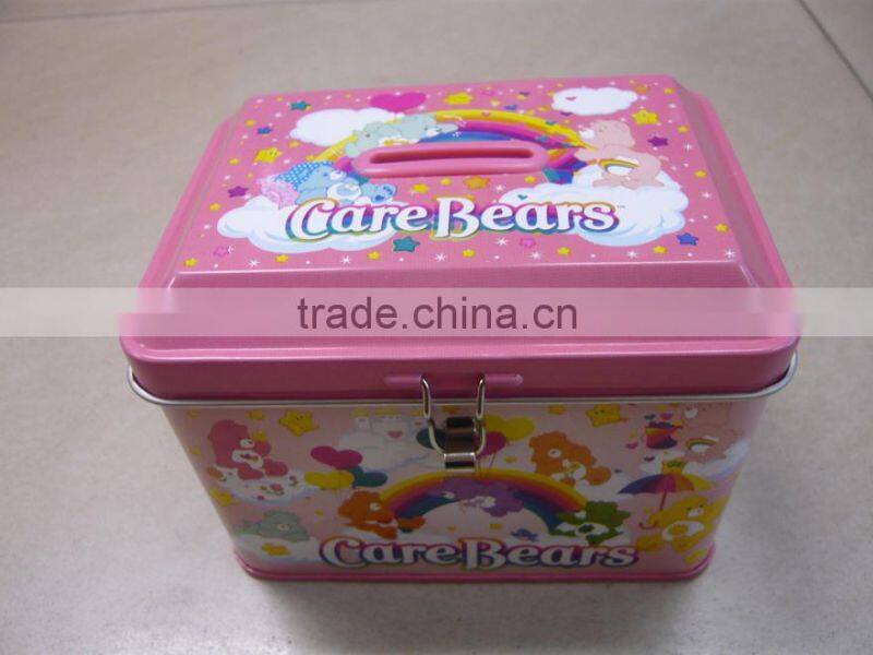 Customized high quality rectangle metal coin bank