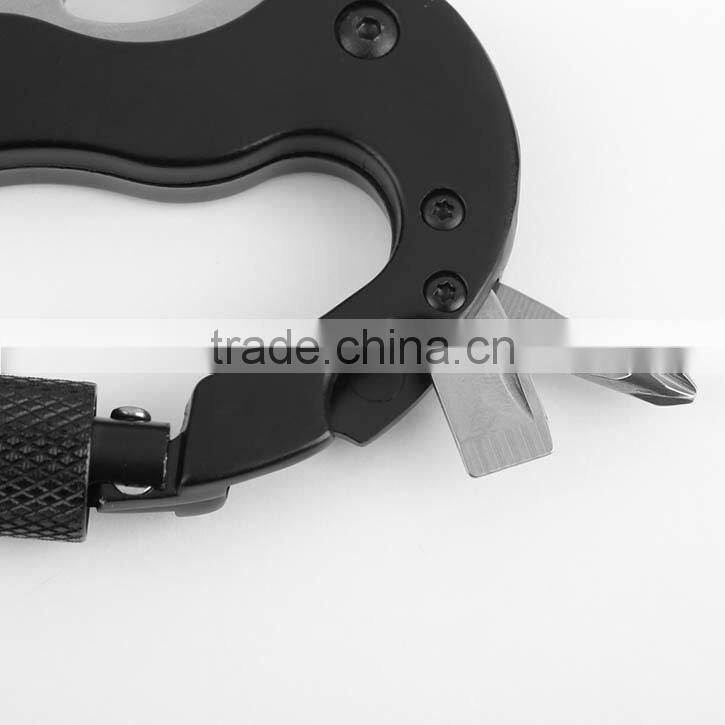 Multi Function Hiking Rock Climbing Survival Gear Screwgate Carabiner Knife Tool