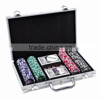 200pcs Poker chip set Laser Poker Set in Aluminum Case
