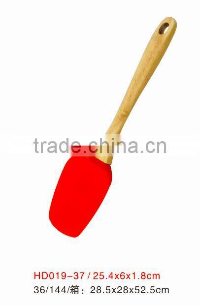 Silicone Dough scraper dough spatula wood handle