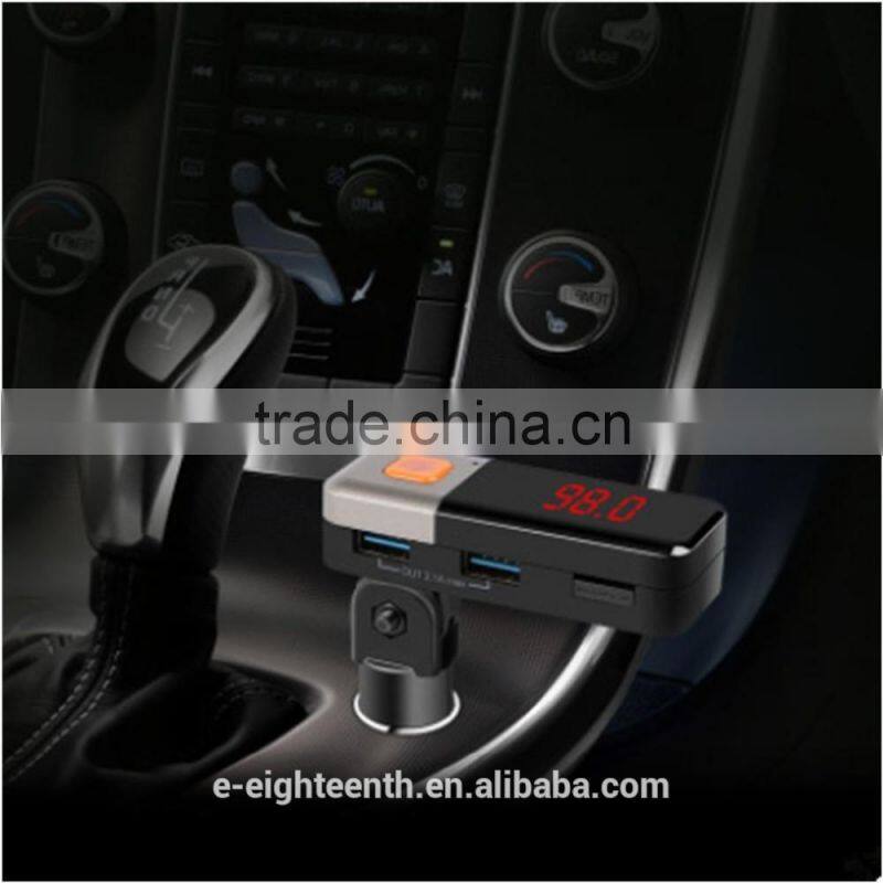 2016 new arrival USB Car Charger model Bluetooth handsfree Car FM Transmitter MP3 Player