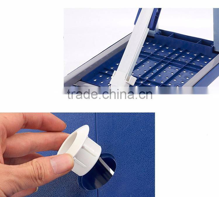 High Quality ABS Folding Table Set Portable Outdoor Camp Suitcase Picnic Table 4 Seats Blue