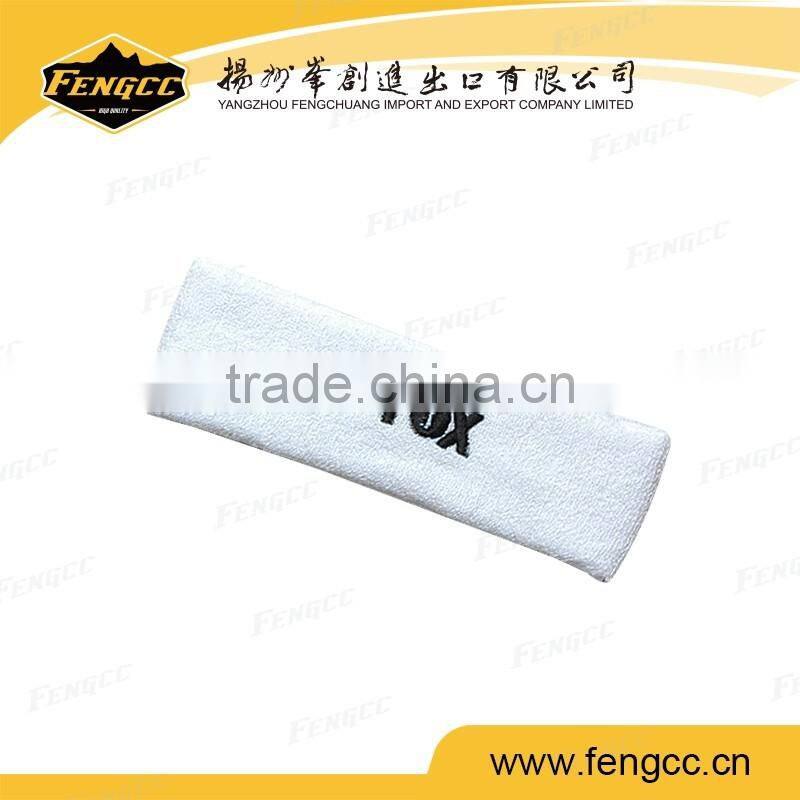 Promotional sport customized embroidery logo towel cotton headband