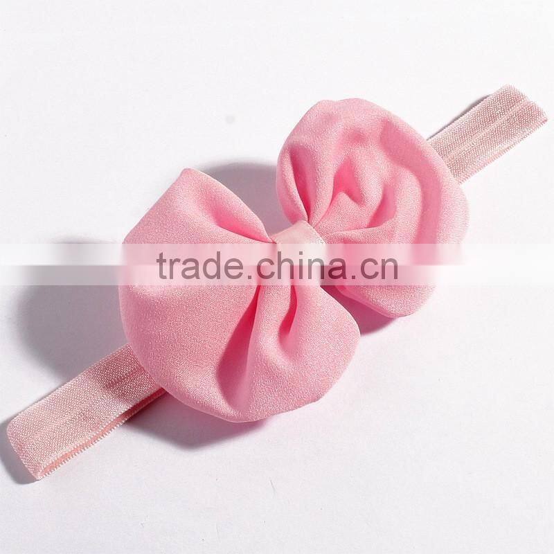 fabric handmade bow hair band for kid's hair accessories