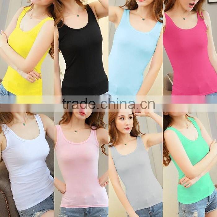 Summer apparel women gym cotton tank top fashion crop tops wholesale