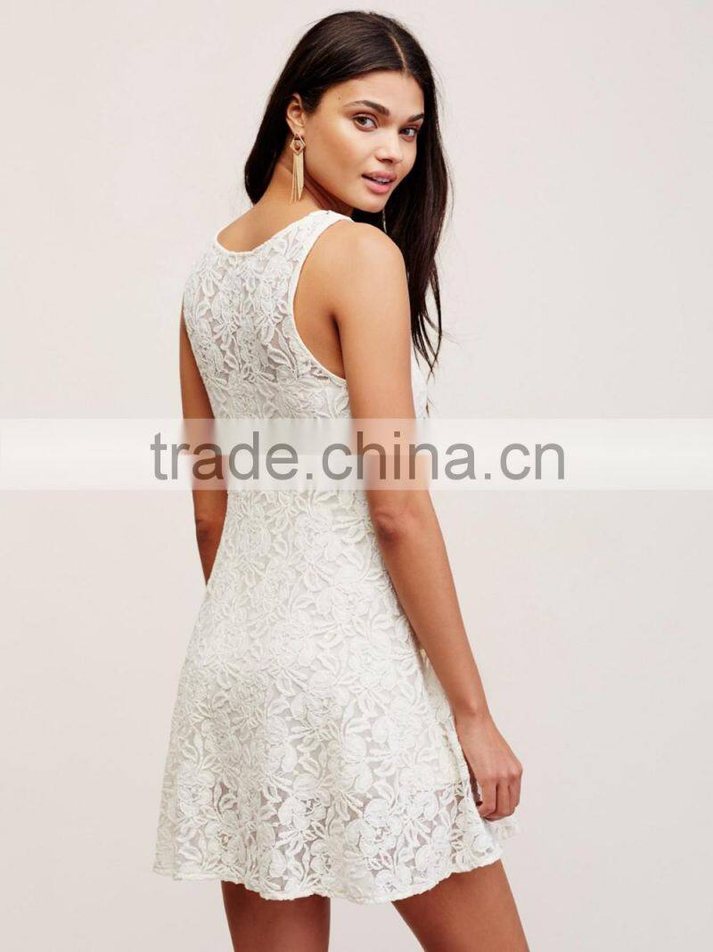 Autumn Women Fashion Lace Casual Dresses Half Sleeve Elegant One-piece Dress Woman