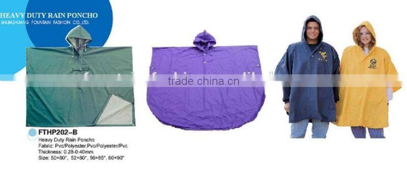 reusable waterproof pvc poncho cheap poncho