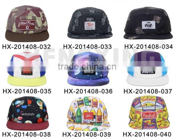 African pattern material newest leather patch cotton brand 5 panel cap