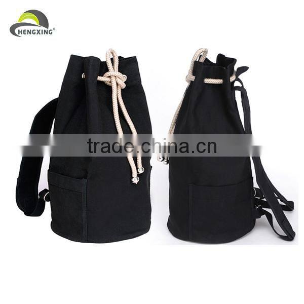 Canvas And Leather Backpack, Stock Backpack, Fashion Backpack