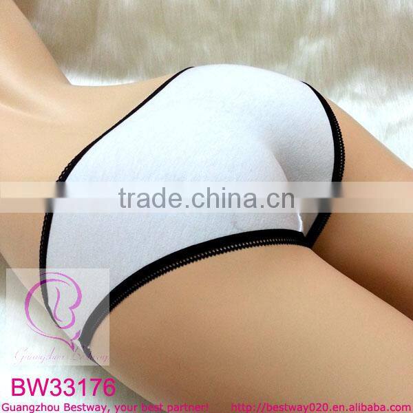 Back soft cotton panties ladies sexy front transparent lace panties