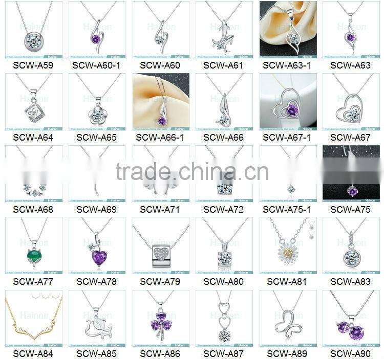 New arrival Muslim trendy fashion fine jewelry sterling silver necklace pendant for women