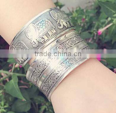 2016 antique silver cuff bangle new custom design cuff bangle wholesale cheap zinc alloy bangle