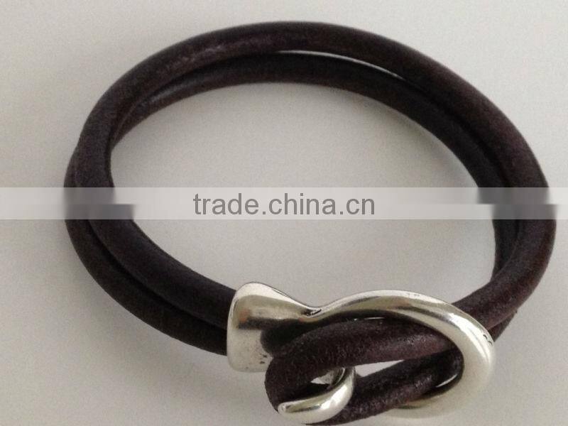 double wrap Leather bracelet, Leather Bangle for girls and boys, unisex leather bracelet
