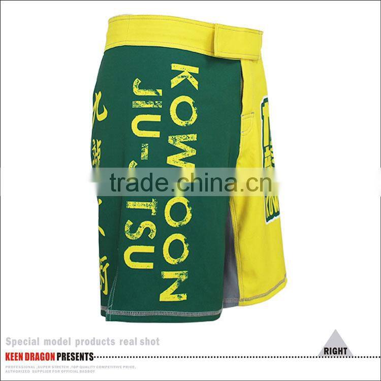 Large size sportswear 4-way stretch custom design mens mma shorts xxxl