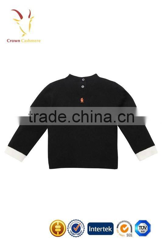Lovely Baby Winter Cashmere Black Crewneck Sweaters