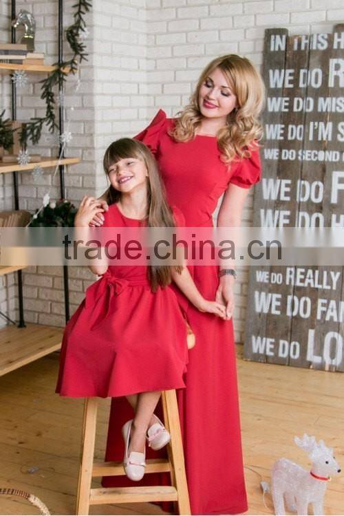Mom And Daughter Dress Matching Women Maxi Size Gown Girls Party Dresses