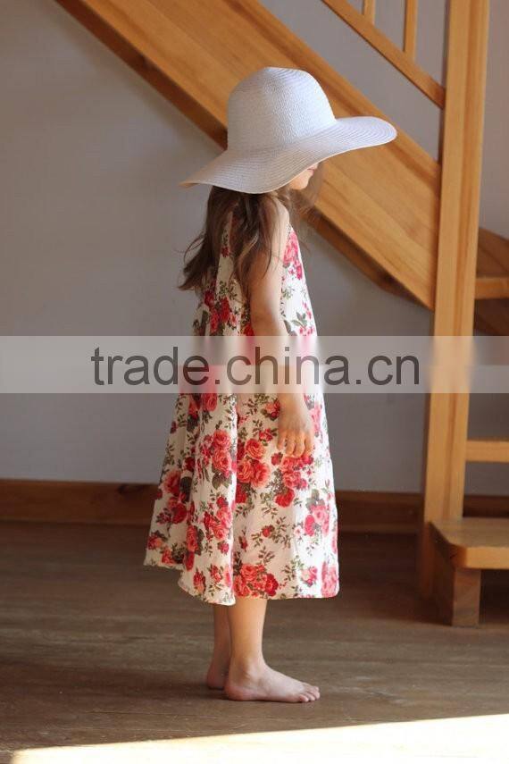 Floral Printed Baby Girl Clothes New For Children Long Frocks Designs