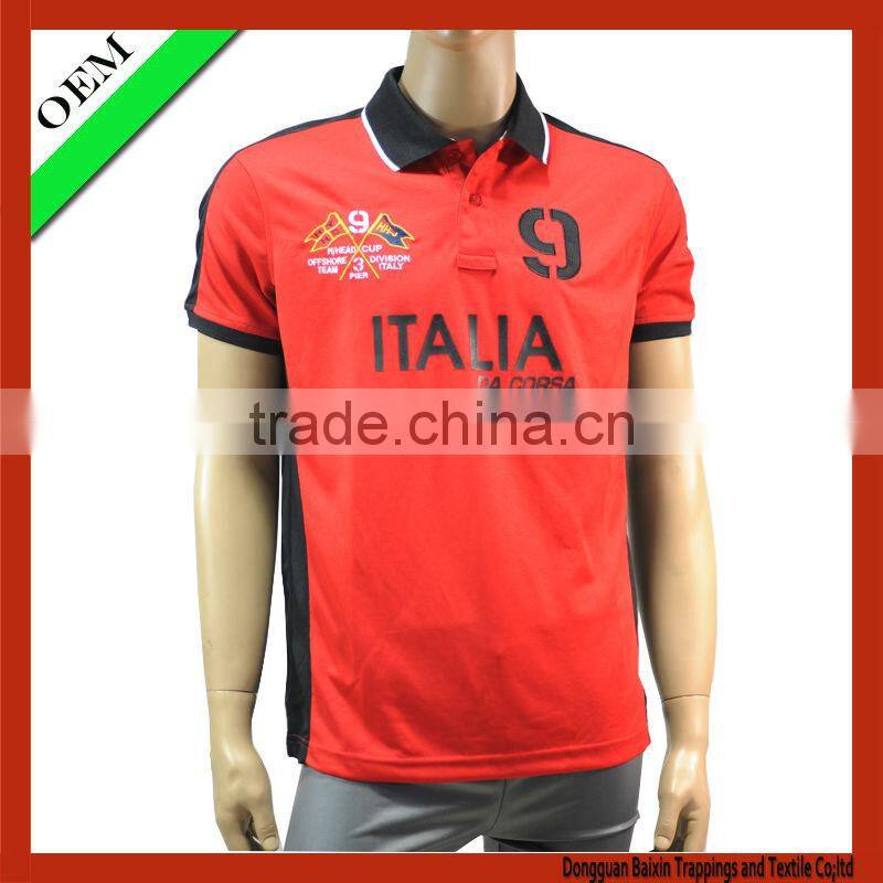 2014 new style printing fashion polo sport t-shirt for men / polyester t shirt