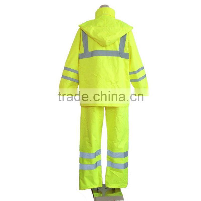New Design Custom High Visibility Outdoor Adult Waterproof Polyester Rainwear Rain Coat
